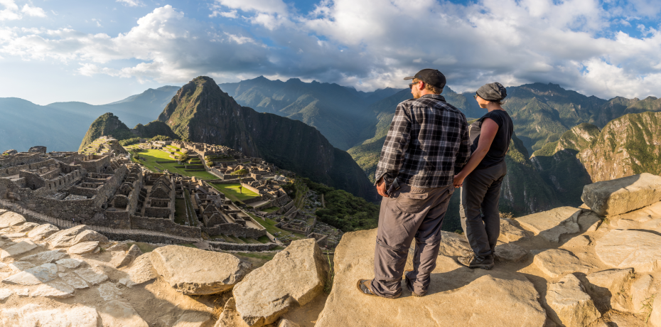 Vista panorámica  de Machu en pareja