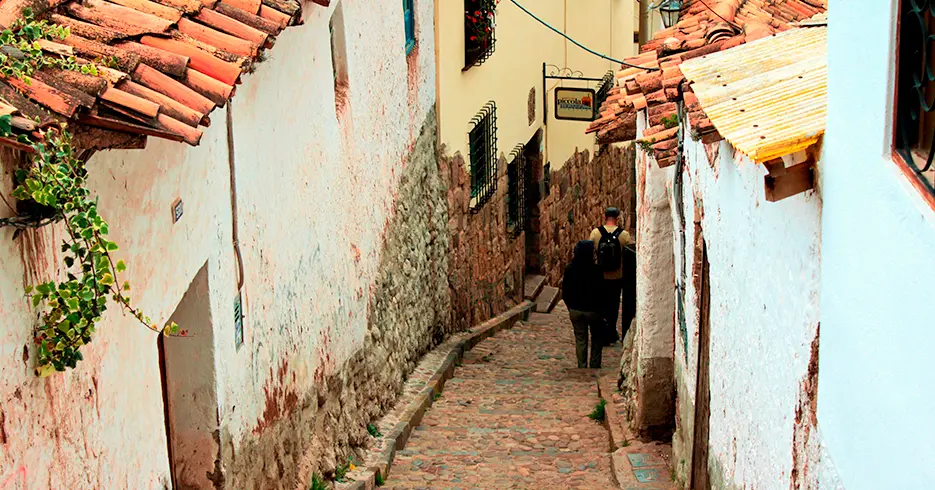 calle cusco - calle resbalosa hacia plaza san cristobal