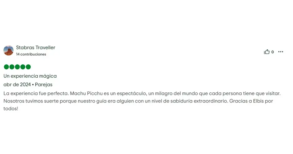 comentarios de pasajeros de peru grand travel