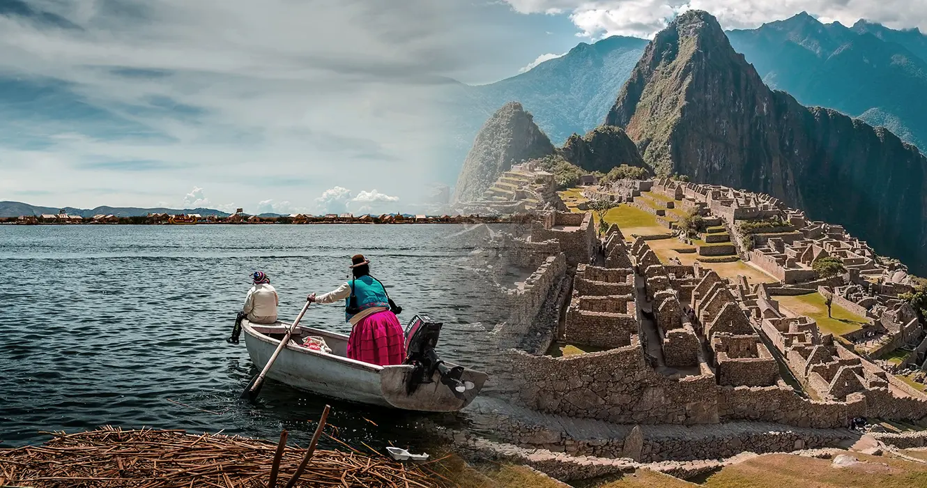 Lago Titicaca y Machu Picchu juntos en una fotografía, dos maravillas en Perú llenos de historias y leyendas