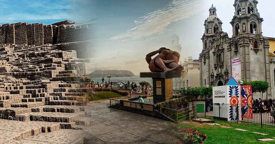 Qué visitar en Lima: lo mejor de la ciudad 4 que visitar en lima en el distrito de miraflores, huaca pucllana, parque del amor y parque kennedy
