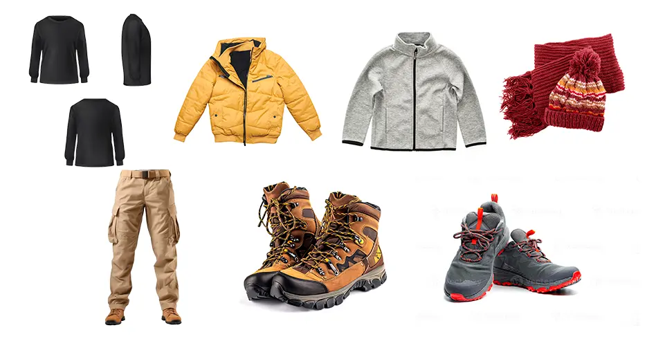 ropa de trekking para la montaña 7 colores