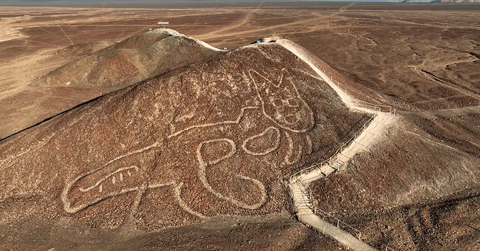 Viaje a Ica: lugares top que valen la pena conocer 2 lineas de nazca en ica - formas geometricas vista desde los cielos